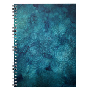 Elegantes Türkis Mandala Wasserfarbenes Muster Notizblock