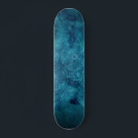 Elegantes Türkis Mandala Wasserfarbenes Muster Skateboard<br><div class="desc">Elegantes spirituelles türkisfarbenes Aqua Blue Mandala Floral Watercolor Muster.</div>