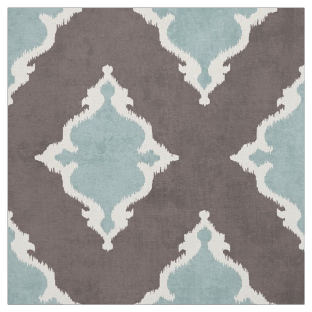 elegantes türkisfarbenes Damast-Tribal Stoff (Muster)