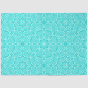 Elegantes türkisfarbenes Mosaikmuster Seidenpapier