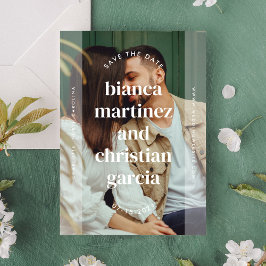 Elegantes typografisches Foto Save The Date