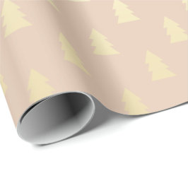 Elegantes u. modernes Goldweihnachtsbaum-Muster Geschenkpapier