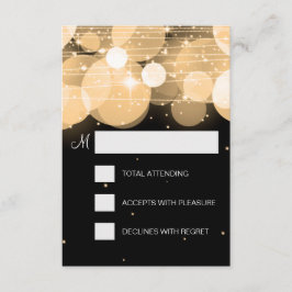 Elegantes UAWG Glow & Sparkle Gold RSVP Karte
