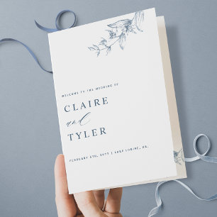 Elegantes und einfaches Blue Wedding Programm