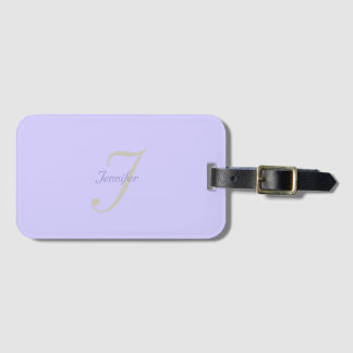 Elegantes und einfaches Pastellmonogramm Gepäckanhänger