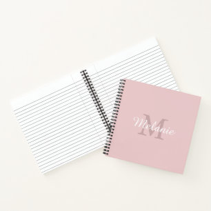 Elegantes und einfaches personalisiertes Monogramm Notizbuch