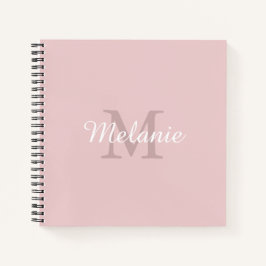 Elegantes und einfaches Personalisiertes Monogramm Notizbuch