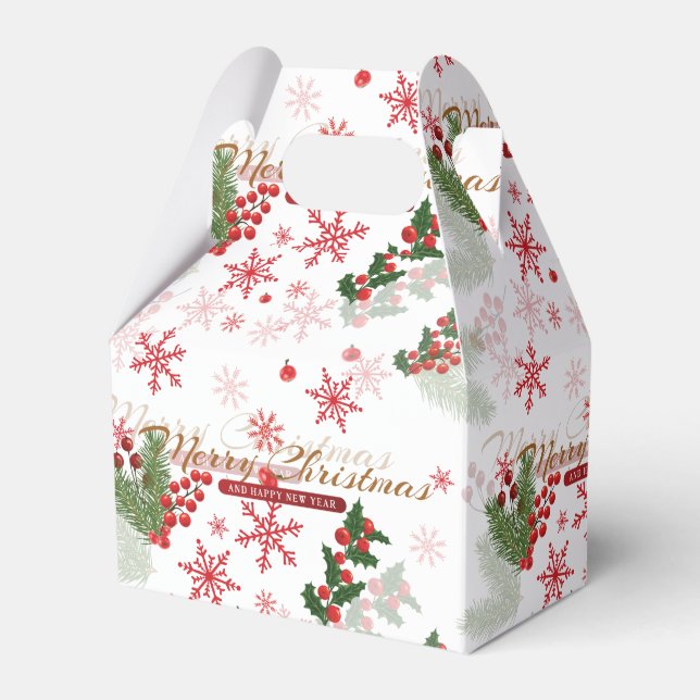 Elegantes und einfaches Weihnachtsmuster Geschenkschachtel (Vorderseite)