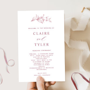 Elegantes und einfaches White Burgundy Hochzeitspr