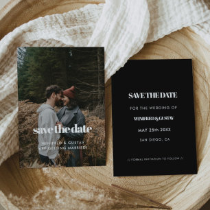 Elegantes und elegantes minimalistisches Foto Save The Date