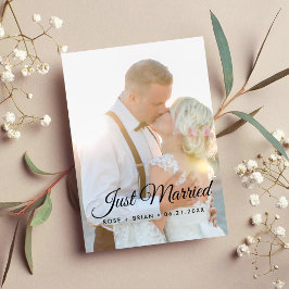 Elegantes und individuelles Foto Moderne Hochzeit Ankündigung