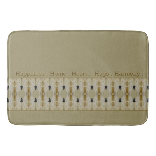 Elegantes und klassisches Gold in Beige Badematte (Vorderseite)