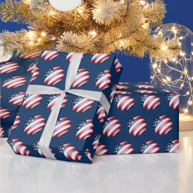 Elegantes und lustiges Muster der patriotischen am Geschenkpapier (Feiertage)