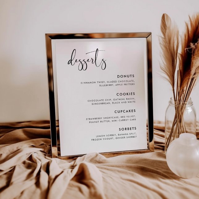 Elegantes und modernes Bar für Hochzeiten und Dess Poster (Von Creator hochgeladen)