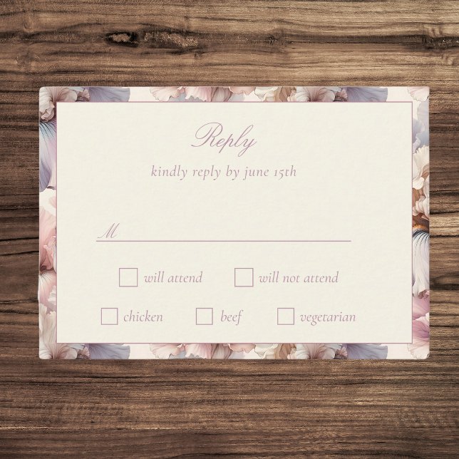 Elegantes und modernes Blush Floral Bat Mitzvah RSVP Karte (Von Creator hochgeladen)