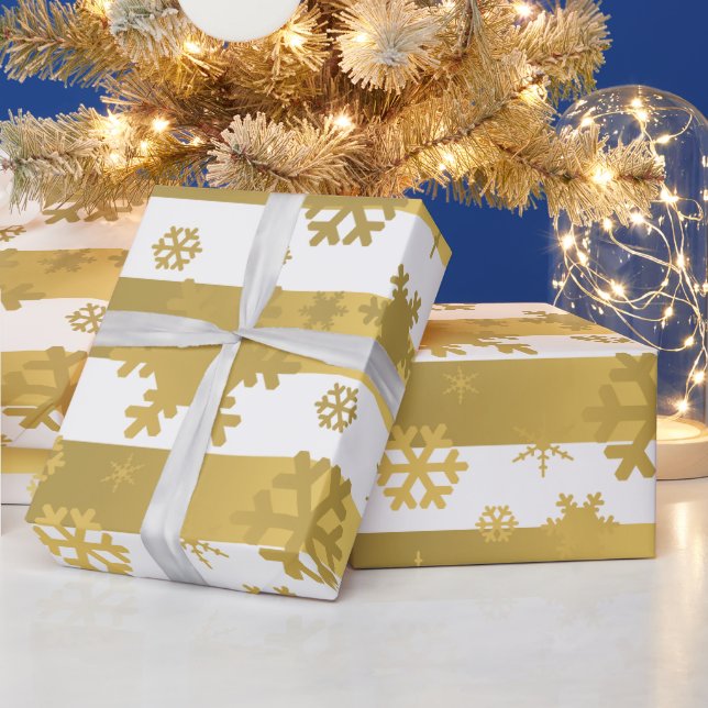 Elegantes und modernes Goldenes Weihnachtsgebäck Geschenkpapier (Feiertage)