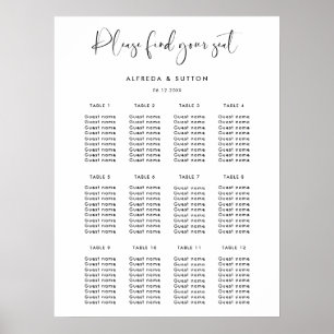 Elegantes und modernes Hochzeitsstift Poster