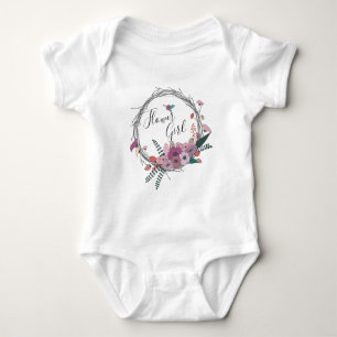 Elegantes und modernes Mädchen aus der Blume Blume Baby Strampler