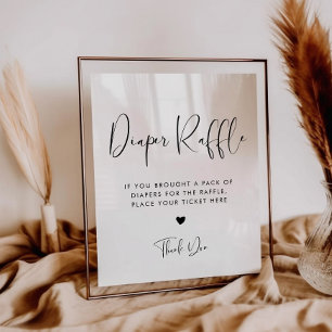 Elegantes und modernes Raffelzeichen Poster