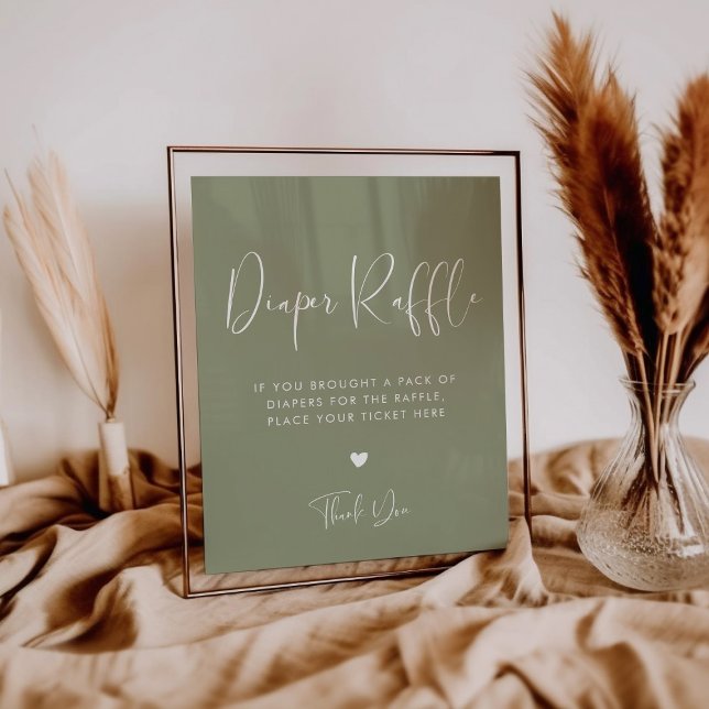 Elegantes und modernes Schild mit grünem Windeln (Von Creator hochgeladen)