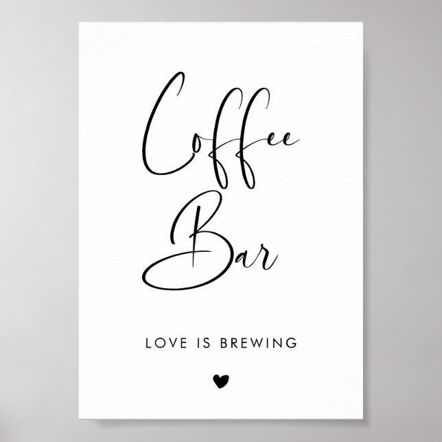 Elegantes und modernes Schwarz-Weiß-Bar Poster (Vorne)