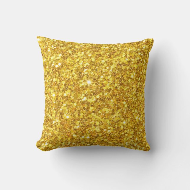 Elegantes und prächtiges Gold-Glitzer-Muster Kissen (Vorderseite)