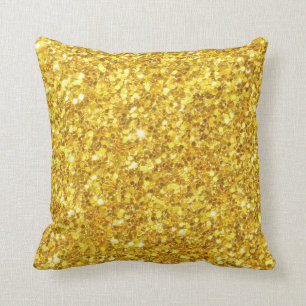 Elegantes und prächtiges Gold-Glitzer-Muster Kissen