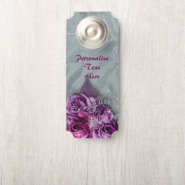 Elegantes und romantisches Lila Rose Bouquet Zimme Türanhänger