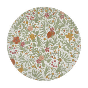 Elegantes und skurriles Blumenmuster. Schneidebrett