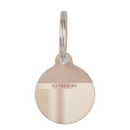 Elegantes und stilvolles Goldgold der Rose Haustiermarke