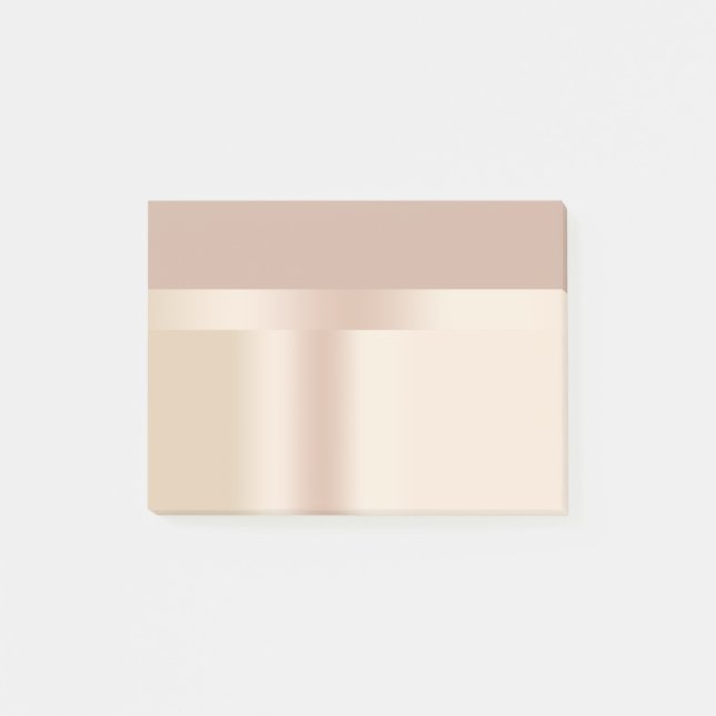 Elegantes und stilvolles Rosengoldbraun Post-it Klebezettel (Vorderseite)