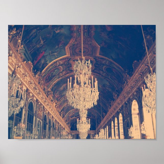 Elegantes und Vintages Kronleuchter Poster (Vorne)