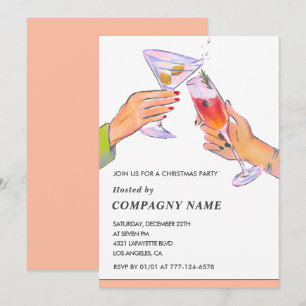 Elegantes Unternehmen Weihnachts-Party Cocktail-Pa Einladung