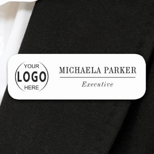 Elegantes unternehmensspezifisches Logo Mitarbeite Namensschild