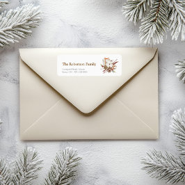 Elegantes Urlaubslabel mit Cotton Bouquet Design