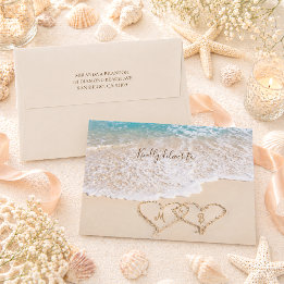 Élégantes vagues de l'océan bleu mariage tropical