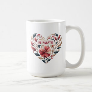 Elegantes Valentine Herz Kaffeetasse