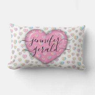 Elegantes Valentinsherz-Design Lendenkissen