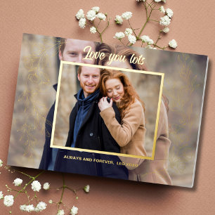 Elegantes Valentinstag 3 Foto Folien Feiertagskarte