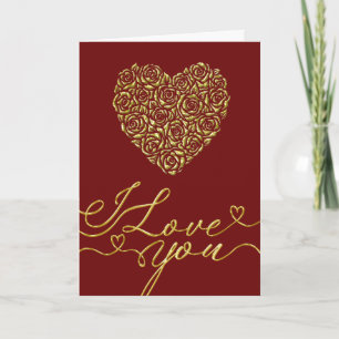 Elegantes Valentinstag-Herz Karte