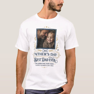 Elegantes Vatertags-T-Shirt mit individuellem Foto T-Shirt
