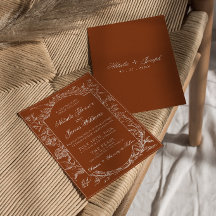 Elegantes verbranntes orangefarbenes Blumen-Boho-T