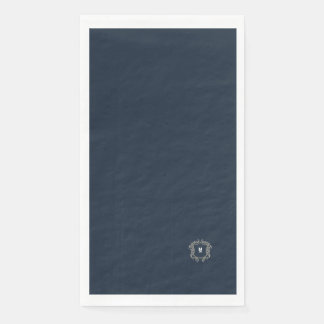 Elegantes verbranntes orangefarbenes Monogrammwapp Serviette