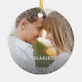 Elegantes Verlobtes Foto Keramikornament