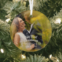 Elegantes Verlobtes Foto zu Weihnachten