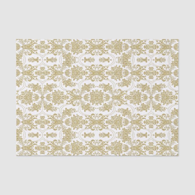 Elegantes, Verziertes Blumenmuster Seidenpapier (Vorderseite)