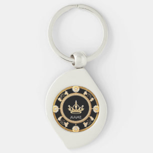 Elegantes Verziertes Königliches Symbol Schlüsselanhänger