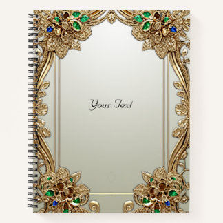 Elegantes Verziertes Notebook Notizbuch
