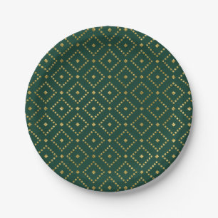 Elegantes Verziertes Weihnachtspapier Pappteller