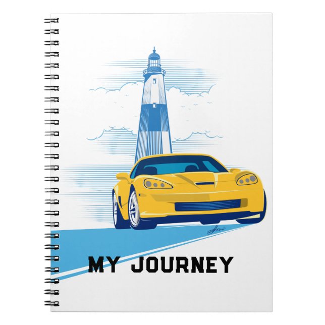 ELEGANTES VETTE-AUTOMOBIL-KUNSTNOTIZBUCH NOTIZBLOCK (Vorderseite)